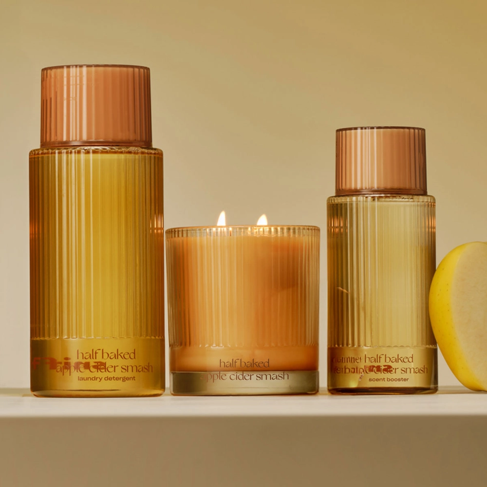 Apple Cider Smash home scent bundle: candle, laundry detergent and scent booster